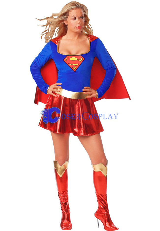 Superwoman Cosplay Costume Halloween Superhero Capes